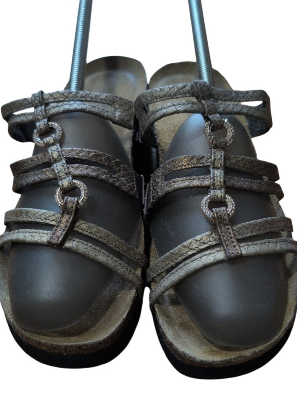Naot Black Leather Strappy Comfort Sandals Boho Casual Slides Women’s 6
